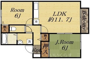 サニーハイツ・ジュンＢ棟の物件間取画像